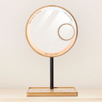 Lanaform Bamboo Mirror – Laddningsbar sminkspegel med LED-belysning och bambudetaljer