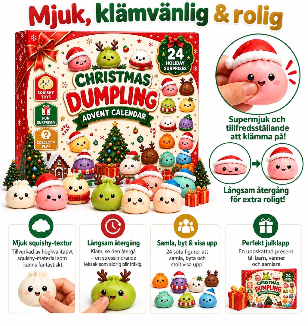 Adventskalender med Squishy Dumplings – 24 överraskningar till jul